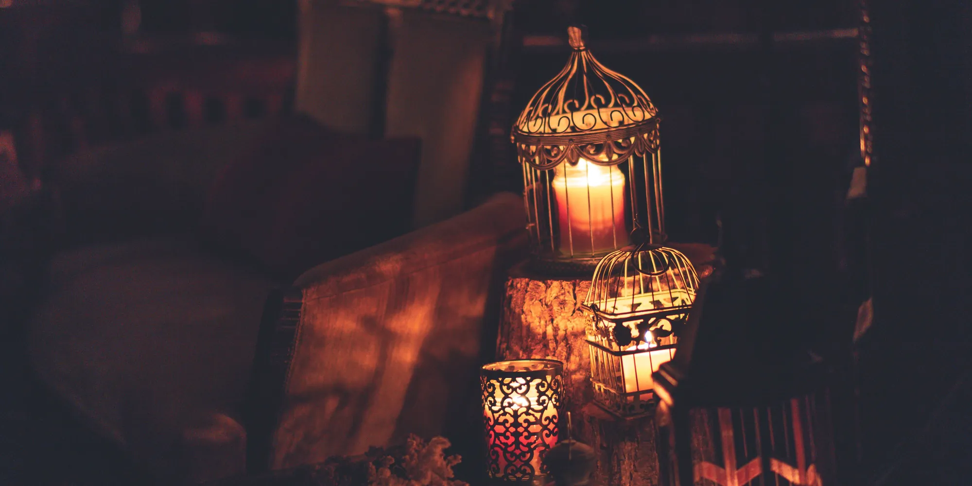 Orientalische Laternen im Kerzenschein